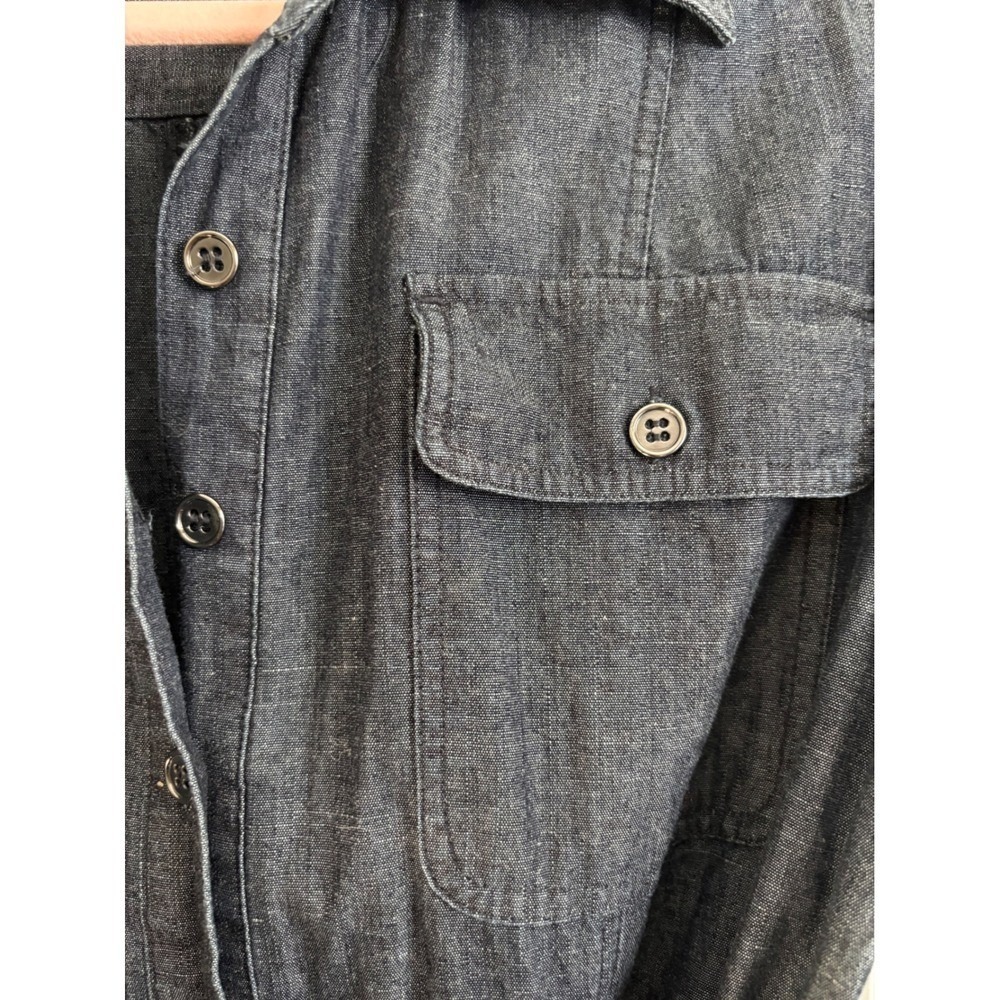 New York & Company Denim Shirt Dress, Size 8, 100% Cotton, Belted, Classic Style - Picture 5 of 7